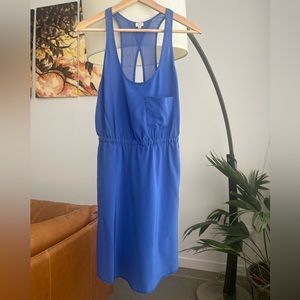 Aritzia Wilfred Blue 100% Silk Summer Dress